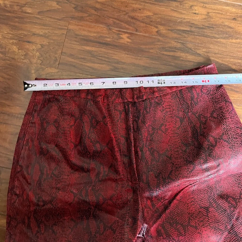 Vintage Colebrook & Co Red Leather Snake Skin Print Jacket and Pant Set - Picture 7 of 15